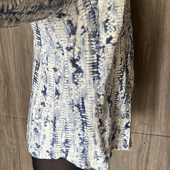 JM Collection linen button down blouse - Picture 5 of 14